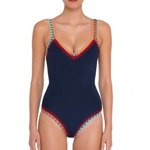 Kiini Navy Crochet One Piece M